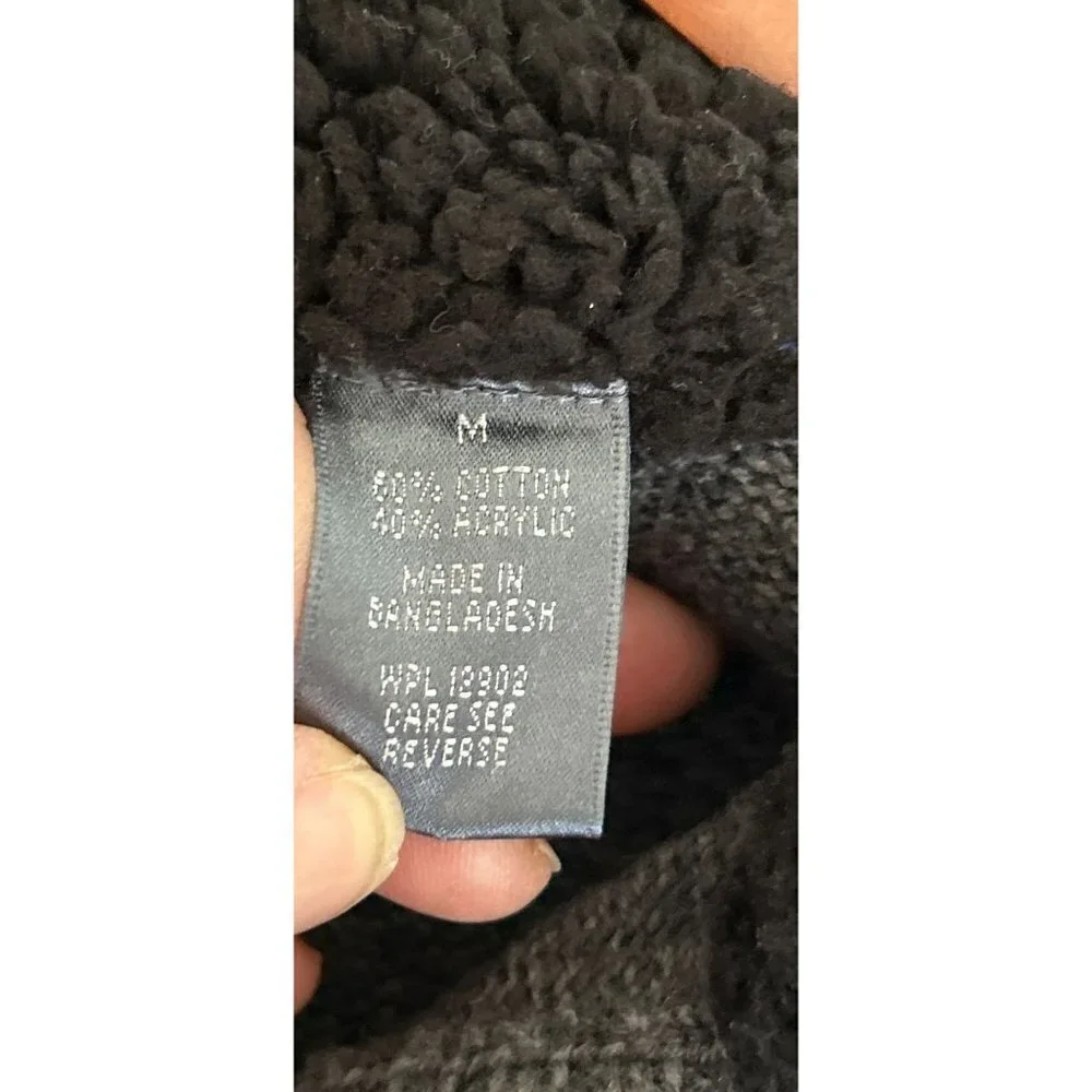 Oscar De La Renta Knitted Pullover Cotton Blend Gray Sweater Size Med